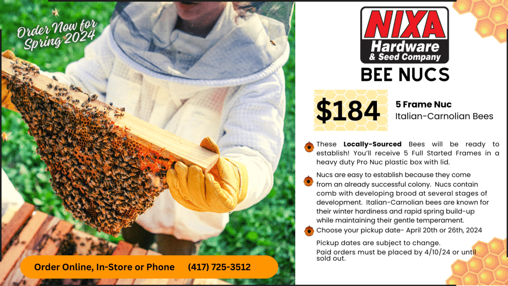 Spring 2024 Bee Nuc Order Info Nixa Hardware