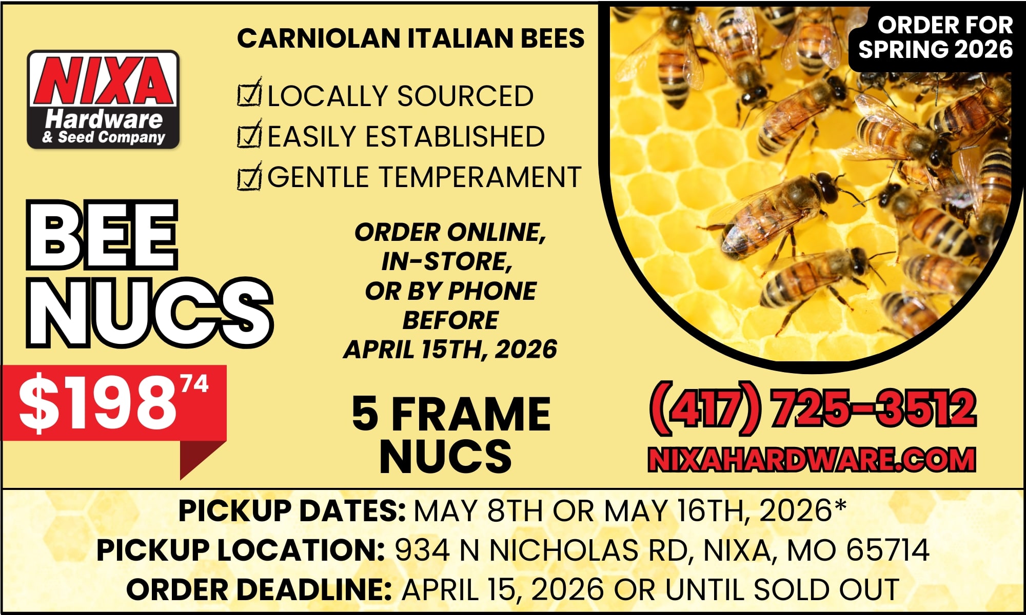 5 Frame Bee Nuc -