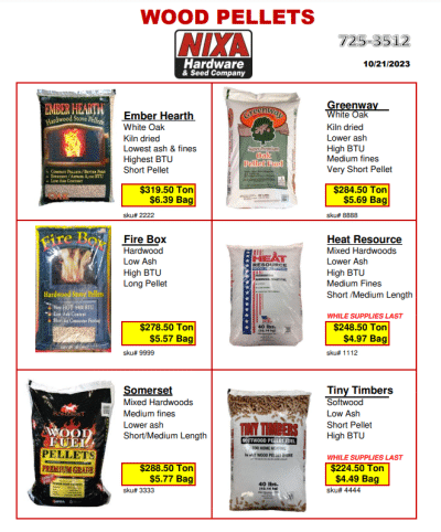 Wood Pellet Prices Nixa Hardware Seed Company   Wood Pellets Price Sheet 400x482 